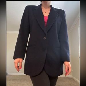 Women's Navy Blue Charter Club Coat (100% Cashmere)